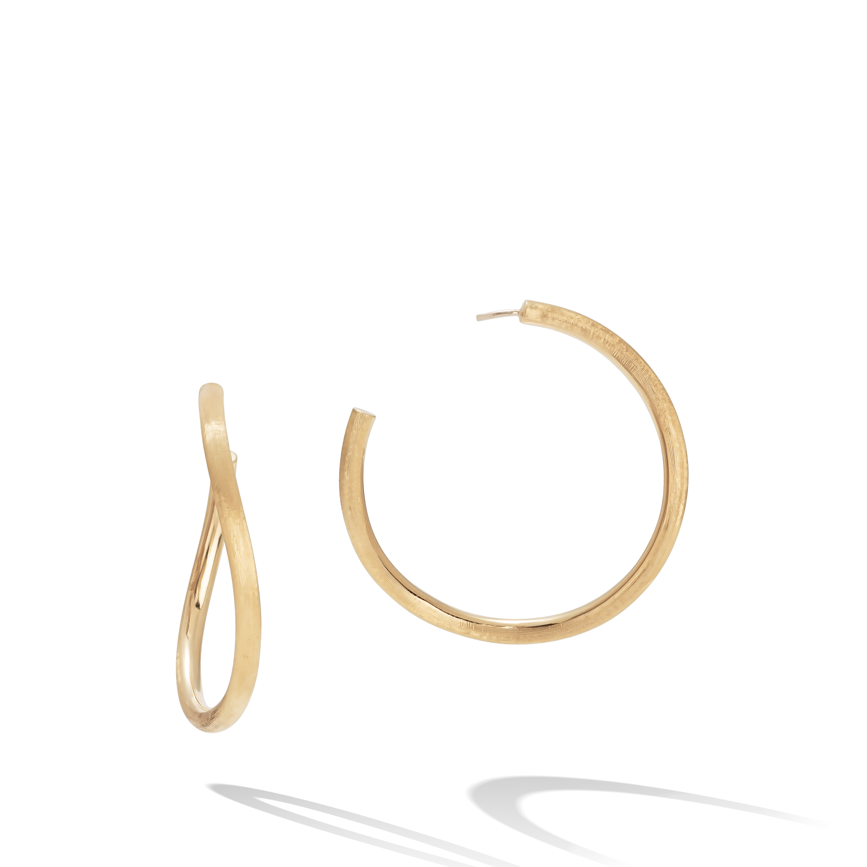 18K Yellow Gold Jaipur Link Collection Medium Hoop Earrings